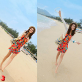Vestido praia xadrez