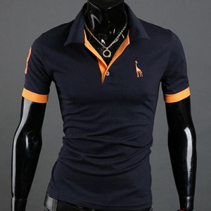 Camisa de manga curta pólo europeu